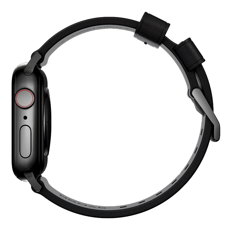 Nomad kožený remienok pre Apple Watch 44-49mm - Modern Black/Black Hardware