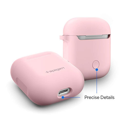 Spigen puzdro Silicone Case pre Apple Airpods - Pink