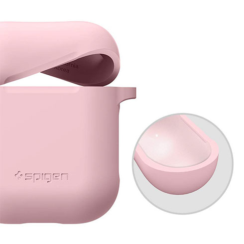 Spigen puzdro Silicone Case pre Apple Airpods - Pink