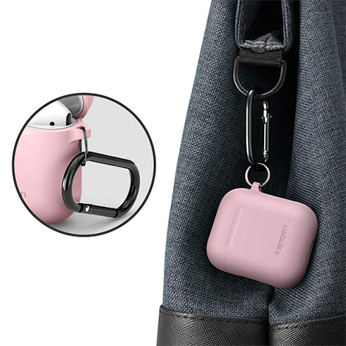 Spigen puzdro Silicone Case pre Apple Airpods - Pink