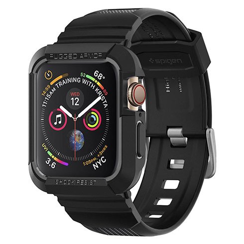 Spigen kryt Rugged Armor Pro pro Apple Watch S5/4 44mm - Black