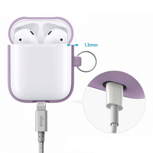 Elago Airpods Silicone Hang Case - Lavender