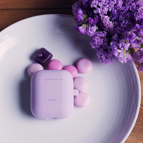 Elago Airpods Silicone Hang Case - Lavender