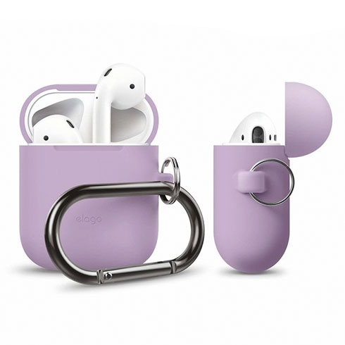 Elago Airpods Silicone Hang Case - Lavender