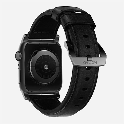 Nomad kožený remienok pre Apple Watch 44-49mm - Traditional Black/Black Hardware