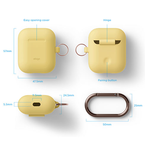 Elago Airpods Silicone Hang Case - Yellow