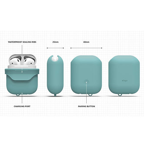 Elago AirPods Waterproof Case - Coral Blue