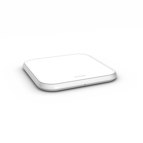ZENS Aluminium Single Wireless Charger 10W - White