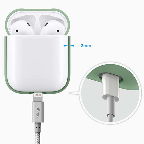 Elago Airpods Silicone Case - Pastel Green