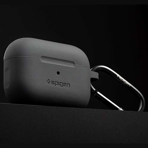 Spigen puzdro Silicone Fit pre Apple Airpods Pro - Charcoal