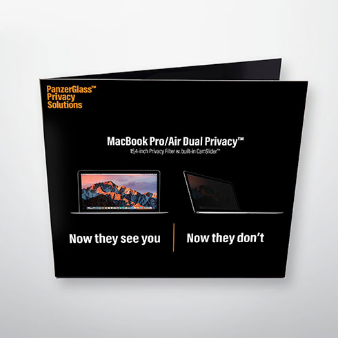 PanzerGlass ochranné sklo Dual Privacy pre Macbook Pro 15" - Black Frame