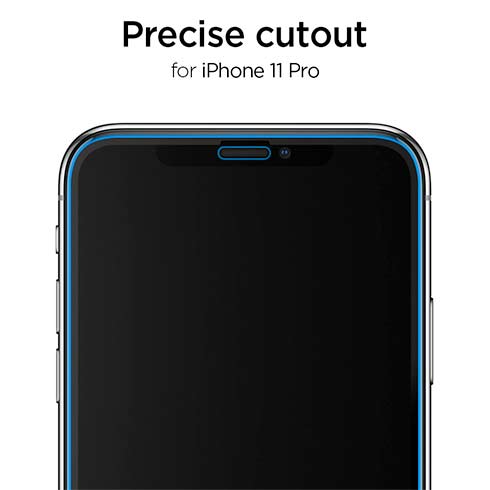 Spigen ochranné sklo GLAS.tR AlignMaster pre iPhone 11 Pro/XS - Black Frame