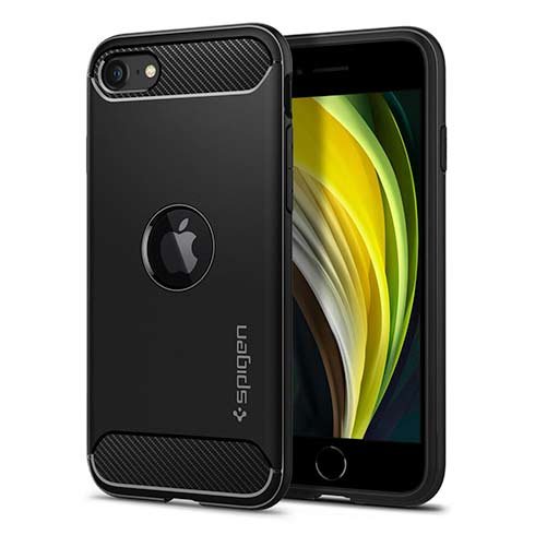 Spigen kryt Rugged Armor pre iPhone SE 2020 - Black