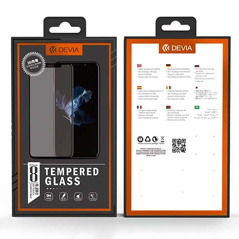 Devia ochranné sklo 3D Real Series pre iPhone SE 2020/2022 - Black Frame