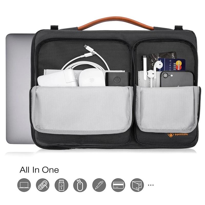 Tomtoc Messenger - 16" MacBook Pro (2019,2021)/MacBook Air 15" - Černá