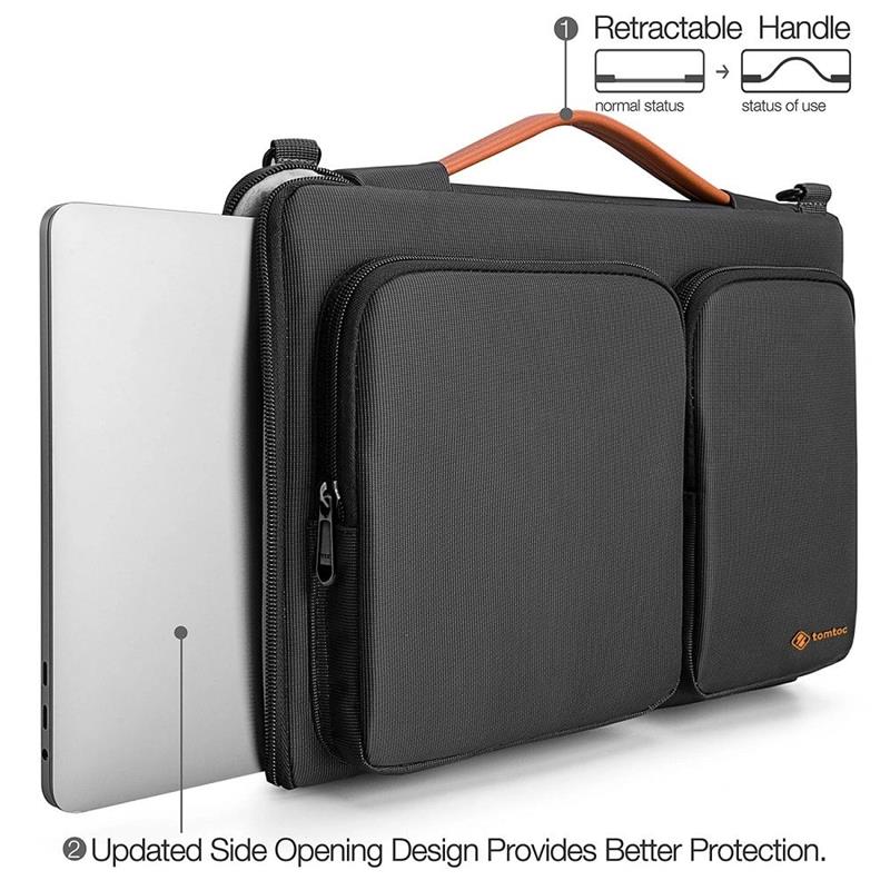 Tomtoc Messenger - 16" MacBook Pro (2019,2021)/MacBook Air 15" - Černá