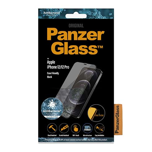 PanzerGlass ochranné sklo Friendly Case AB pre iPhone 12/12 Pro - Black Frame