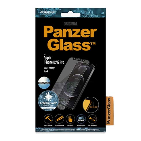 PanzerGlass ochranné sklo Friendly Case Anti-Glare pre iPhone 12/12 Pro - Black Frame