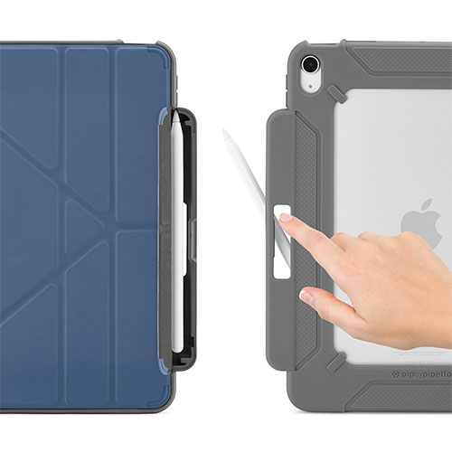 Pipetto puzdro Origami Pencil Shield Case pre iPad Air 10.9" 2020/2022 - Navy Blue