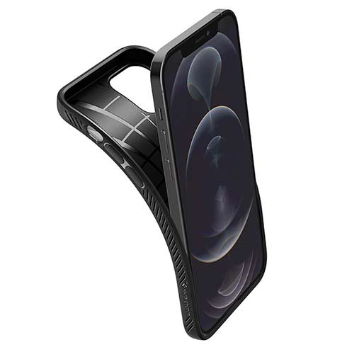 Spigen kryt Liquid Air pre iPhone 12/12 Pro - Black