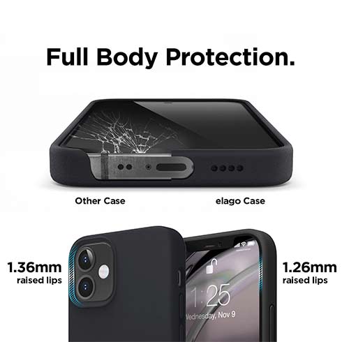 Elago kryt Silicone Case pre iPhone 12 mini - Black