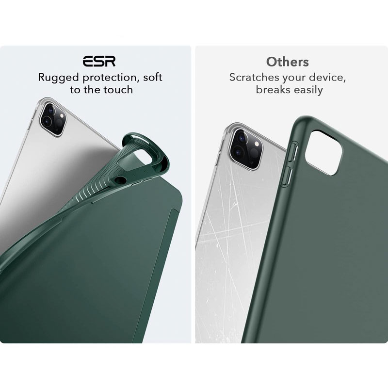 ESR puzdro Silicon Rebound Pencil Case pre iPad Pro 12.9" 2021/2022 - Silver Gray