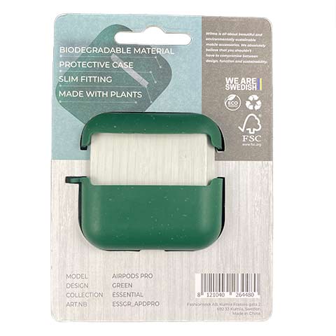 Wilma puzdro Zero Waste pre Apple Airpods Pro - Green