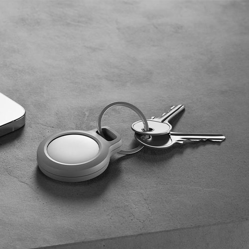 Nomad pouzdro Rugged Keychain pro Airtag - White