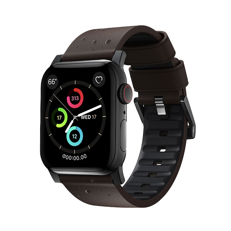 Nomad kožený remienok pre Apple Watch 44-49mm - Active Pro Brown/Black Hardware