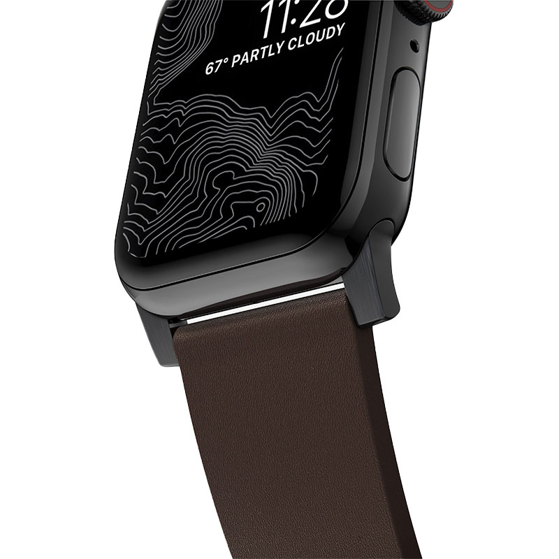 Nomad kožený remienok pre Apple Watch 44-49mm - Active Pro Brown/Black Hardware