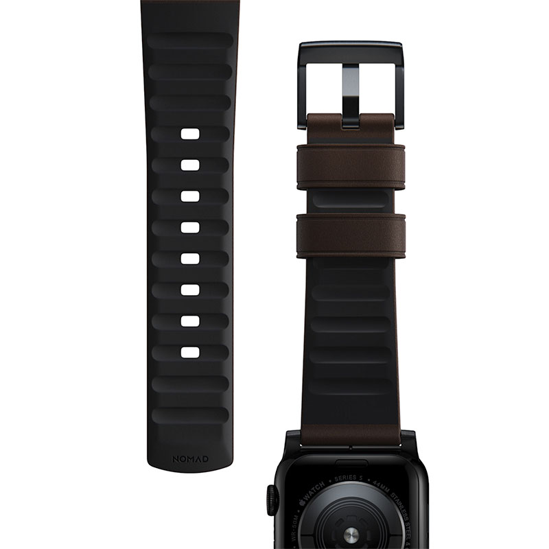 Nomad kožený remienok pre Apple Watch 44-49mm - Active Pro Brown/Black Hardware