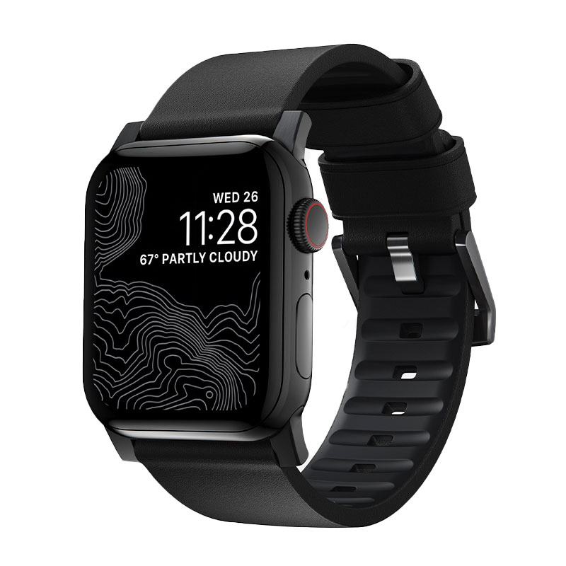 Nomad kožený remienok pre Apple Watch 44-49mm - Active Pro Black/Black Hardware