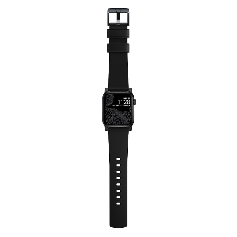 Nomad kožený remienok pre Apple Watch 44-49mm - Active Pro Black/Black Hardware