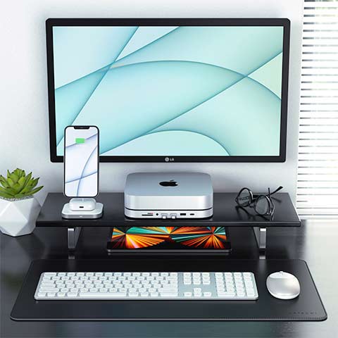 Satechi USB-C Aluminium Stand & Hub pre Mac Mini with SSD enclosure - Silver