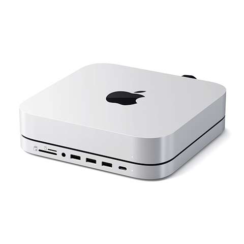 Satechi USB-C Aluminium Stand & Hub pre Mac Mini with SSD enclosure - Silver