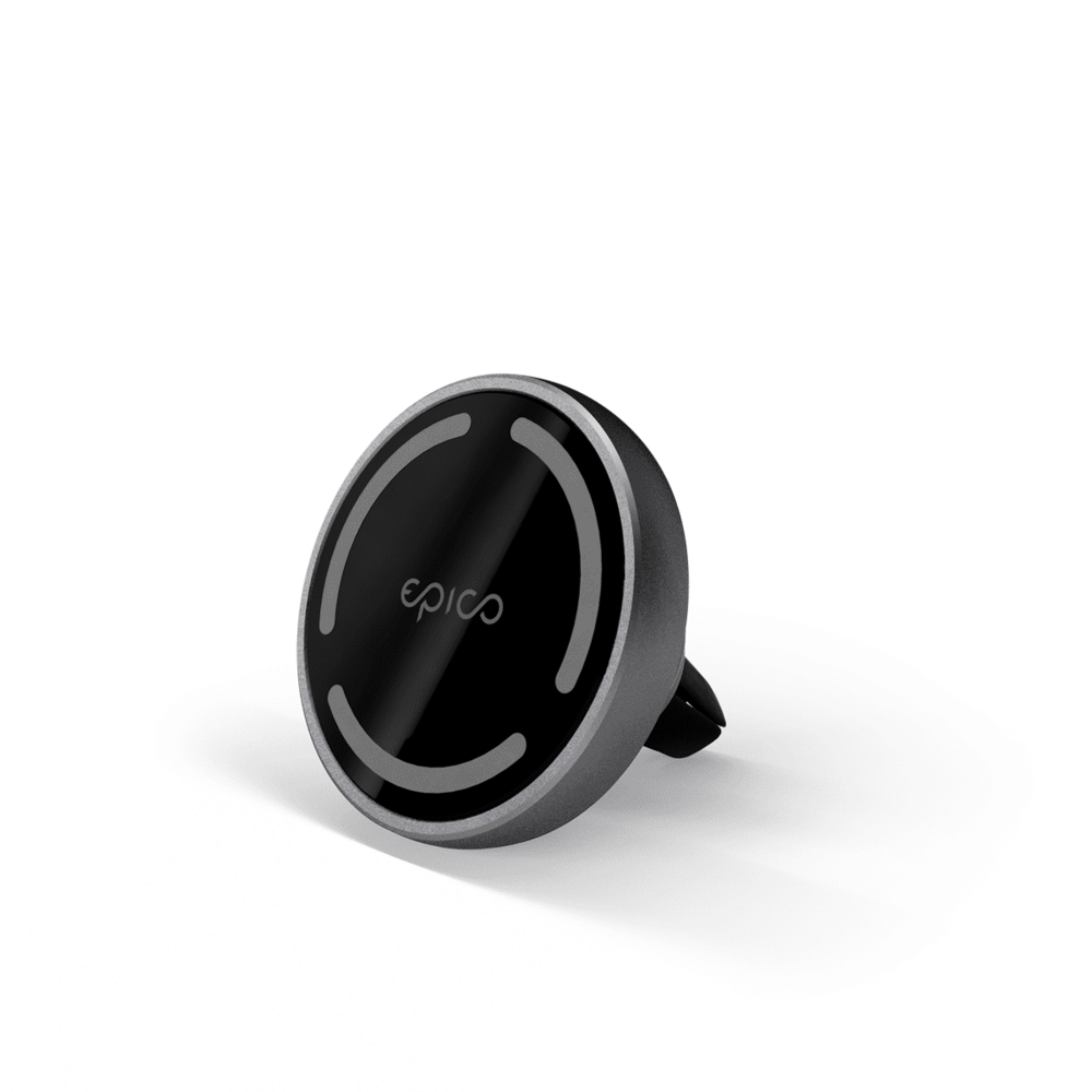 Epico Magnetic Wireless Car Charger (MagSafecompatible) 15W/10W/7,5W + 18W - Space Gray