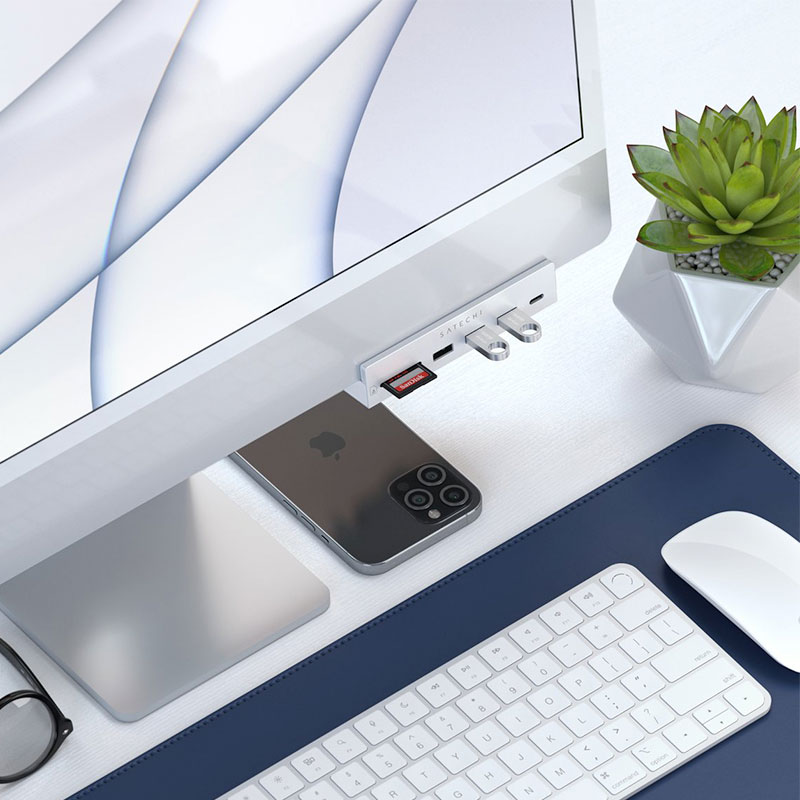 Satechi USB-C Clamp Hub pre 24" iMac 2021 & 2023 - Blue Aluminium