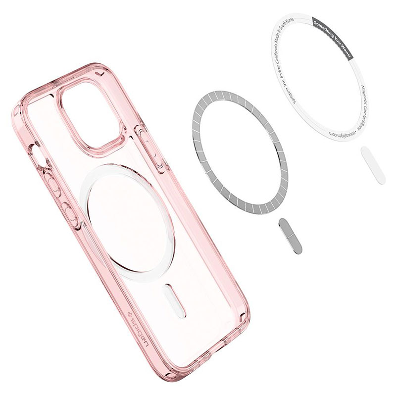 Spigen kryt Ultra Hybrid Magsafe pre iPhone 13 mini - Rose Crystal