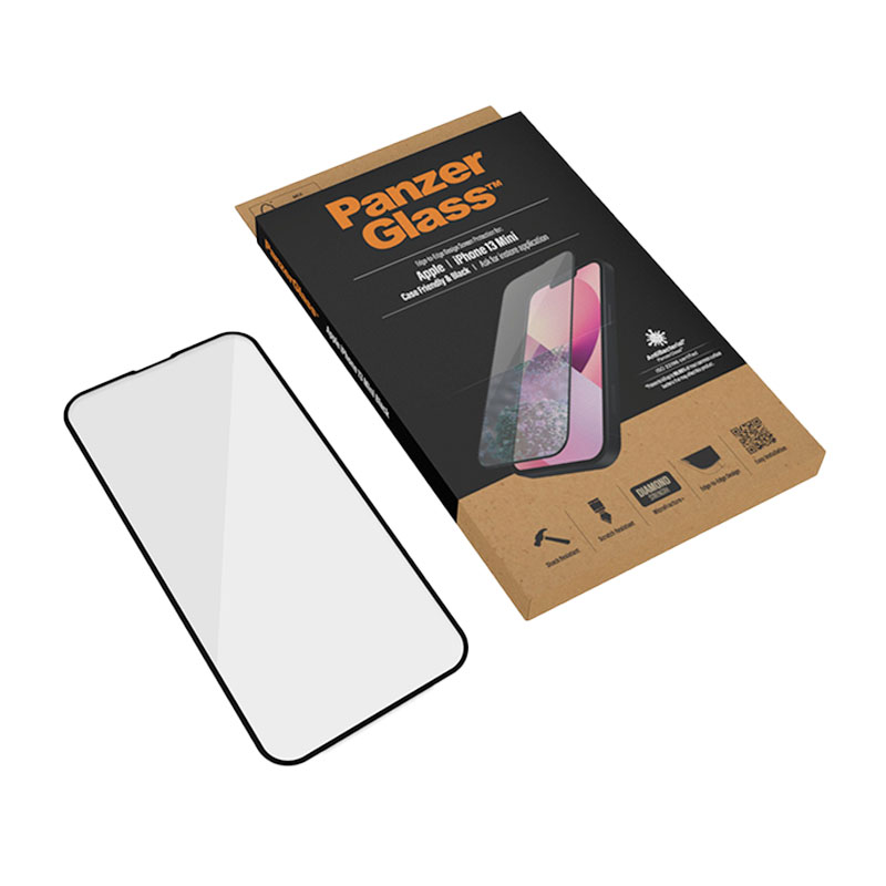 PanzerGlass ochranné sklo Friendly Case AB pre iPhone 13 mini - Black Frame