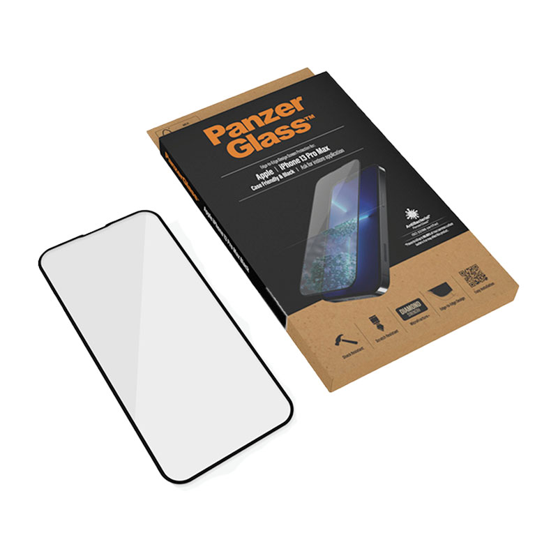 PanzerGlass ochranné sklo Friendly Case AB pre iPhone 13 Pro Max - Black Frame