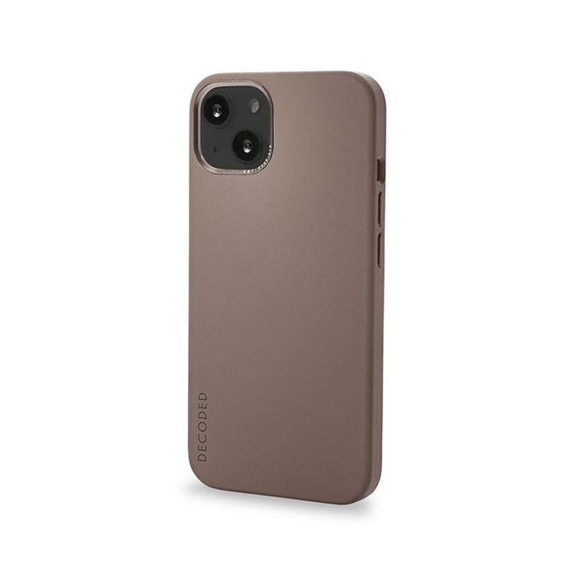 Decoded kryt Silicone Backcover MagSafe pre iPhone 13 - Dark Taupe