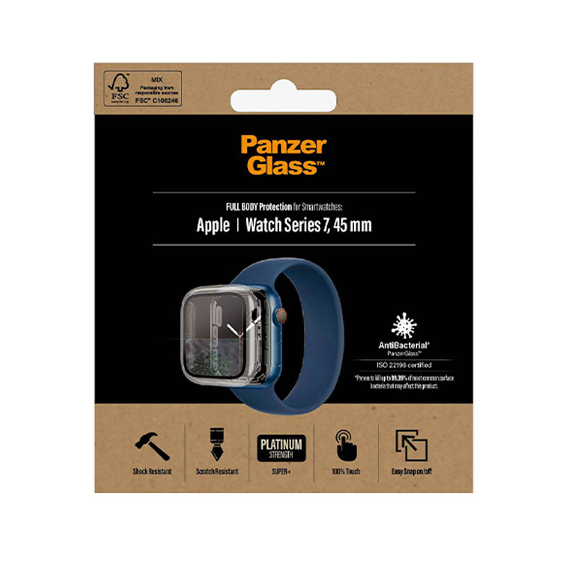 PanzerGlass ochranné sko Full Body AB pre Apple Watch 7/8 45mm - Clear