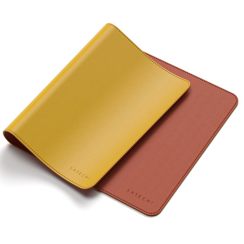 Satechi Eco Leather Dual Sided Deskmate-Yellow/Orange