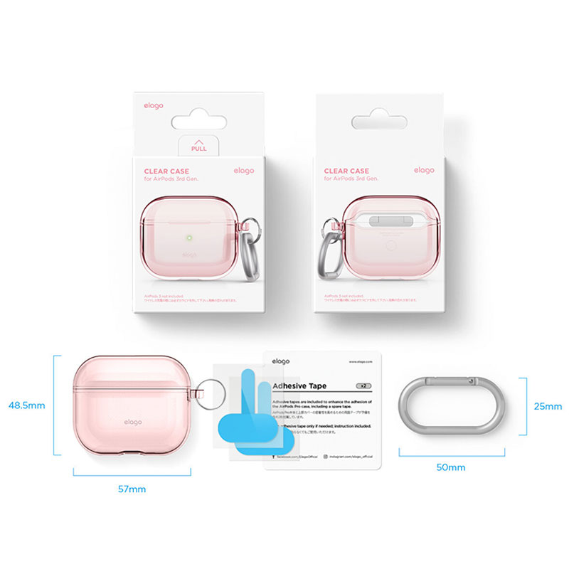 Elago Airpods 3 Clear Case - Lovely Pink