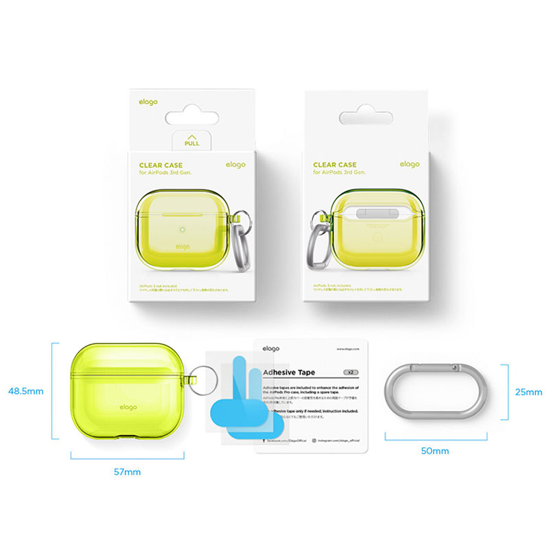Elago Airpods 3 Clear Case - Neon Yellow