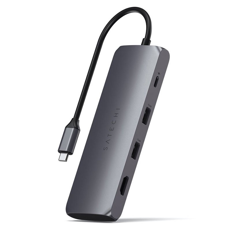 Satechi USB-C Hybrid Multiport adaptér with SSD enclosure - Space Gray Aluminium