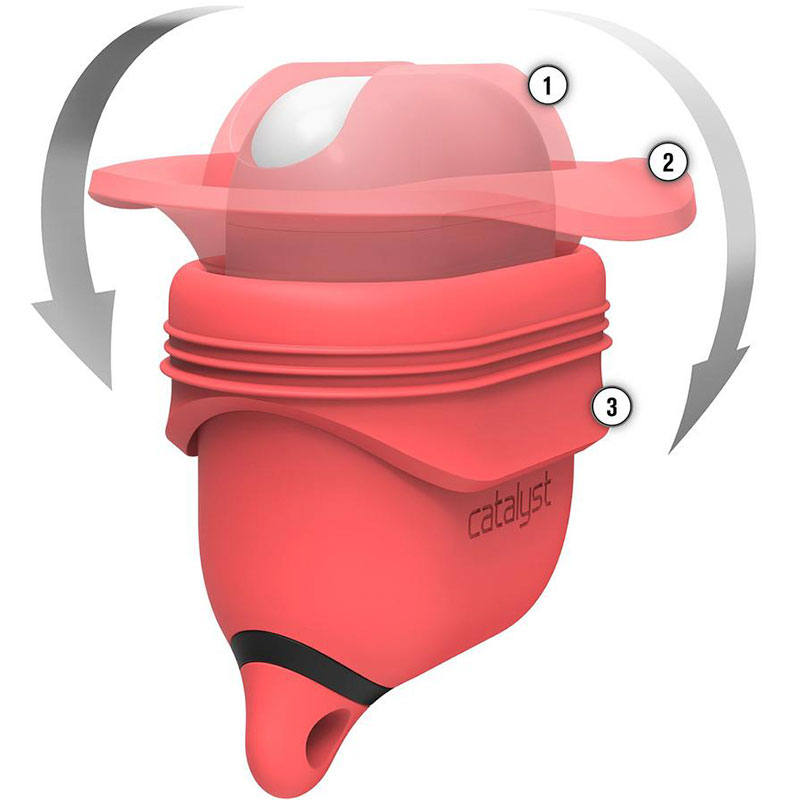 Catalyst puzdro Waterproof case pre AirPods 1&2 - Coral
