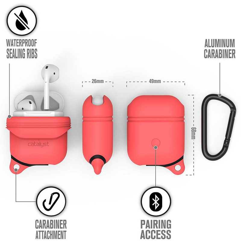 Catalyst puzdro Waterproof case pre AirPods 1&2 - Coral