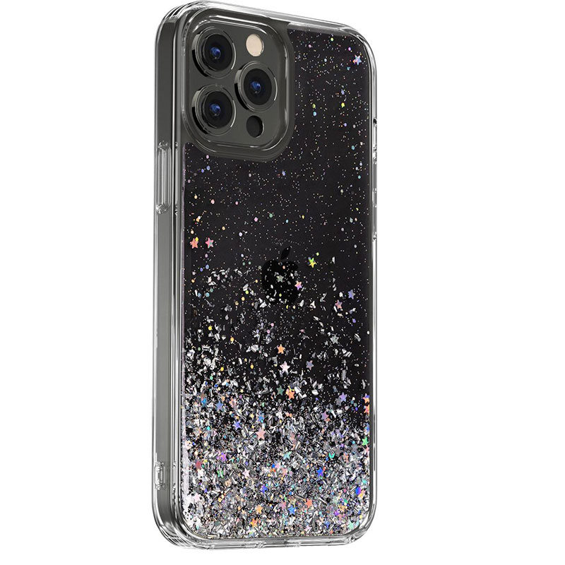SwitchEasy kryt Starfield 3D Glitter Resin Case pre iPhone 13 Pro Max - Transparent