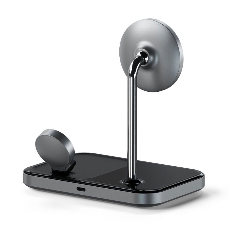 Satechi 3-in-1 Magnetic Wireless Charging Stand - Space Gray